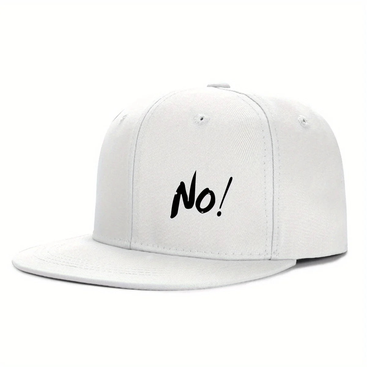 NO Logo Baseball Cap - Minimalist Flat Brim Urban Street Hat Unisex
