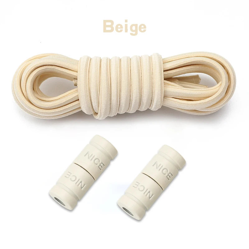 No-Tie Elastic Shoelaces with Color Buckle