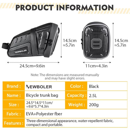 Bike Saddle Bag with Password Lock  Waterproof & Reflective Tool Pouch