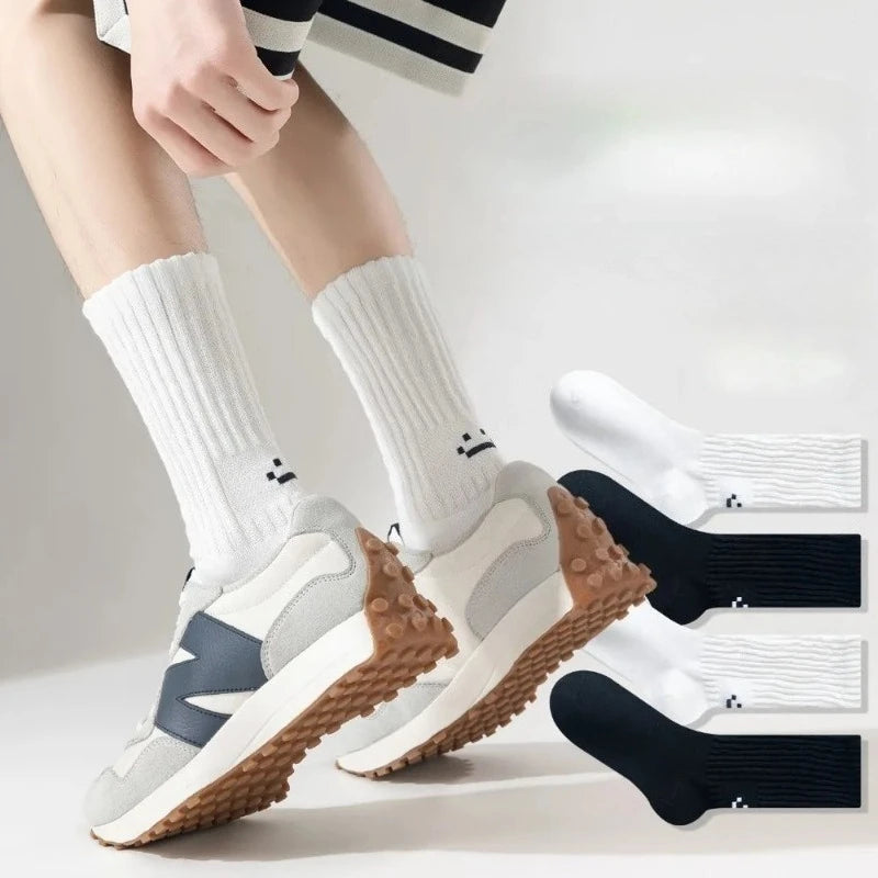 Calcetines de Algodón – Mezcla Suave, Caña Media, Talla 35-44, 5 Colores, Unisex