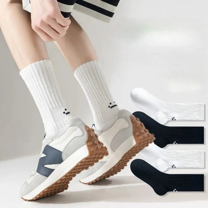 Calcetines de Algodón – Mezcla Suave, Caña Media, Talla 35-44, 5 Colores, Unisex