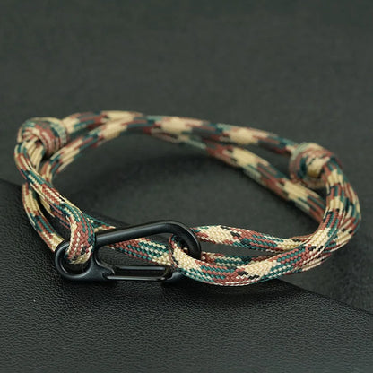 Military Paracord Bracelet for Men – Tactical Rope Wristband, 5 Colors