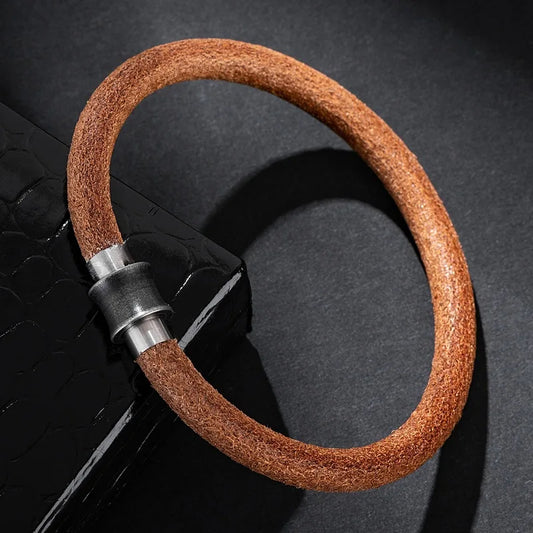 Refined Drive Minimalist Leather Bracelet for Him