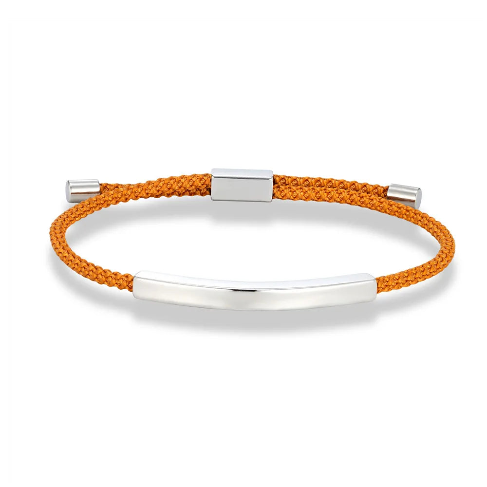 Punk SOS Rope Bracelet Custom Stainless Steel ID Tag deideas