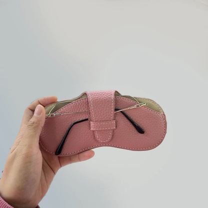 LuxeGuard Elegant and Sophisticated Leather Glasses Case