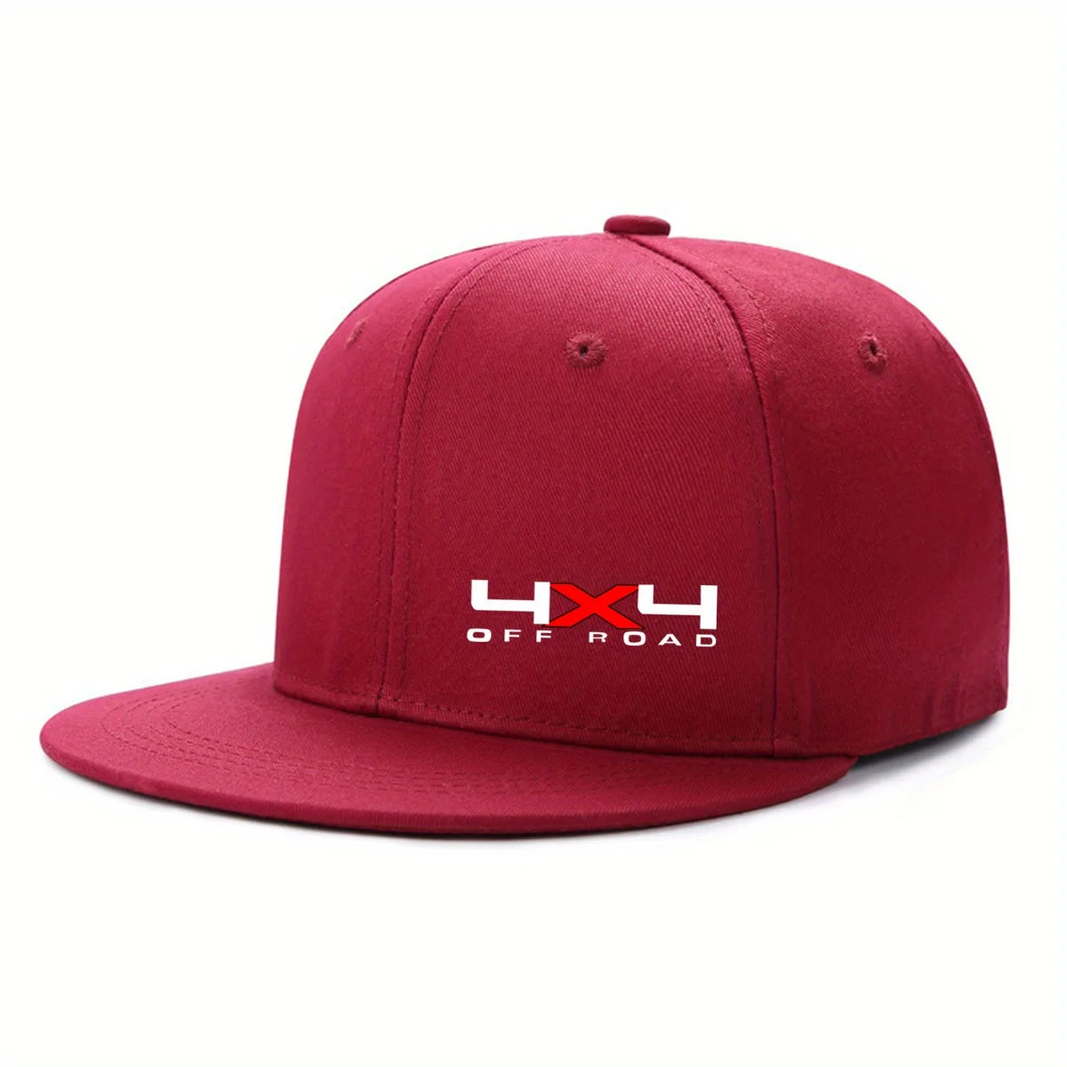 Solid Color Snapback Hat - Adjustable Flat Brim Hip-Hop Trucker Cap Unisex