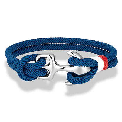Nautical Survival Bracelet  Dual Rope with Stainless Steel Anchor