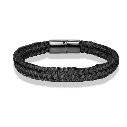 Captain’s Knot Bracelet  Navy Style Black Stainless Steel Handmade Accessory