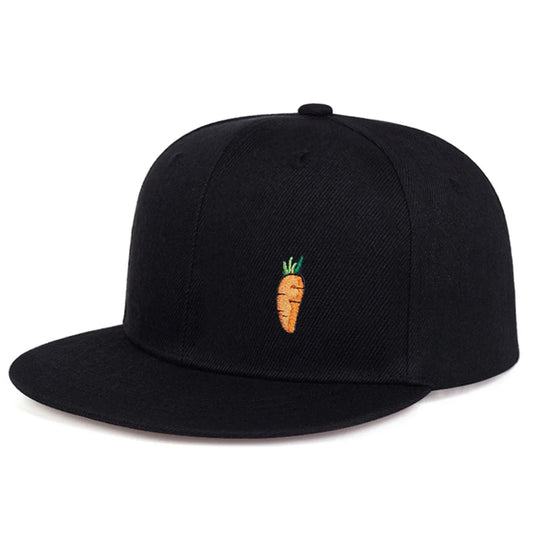Carrot Embroidery Hip-Hop Baseball Cap - Casual Adjustable Hat
