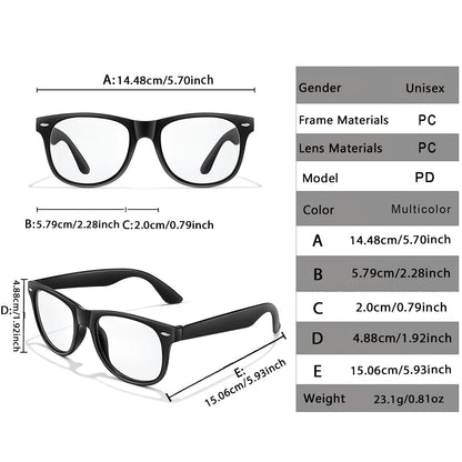 Gafas de Miopía Redondas Vintage - Policarbonato, Certificación CE, Graduación de 0 a -4.0