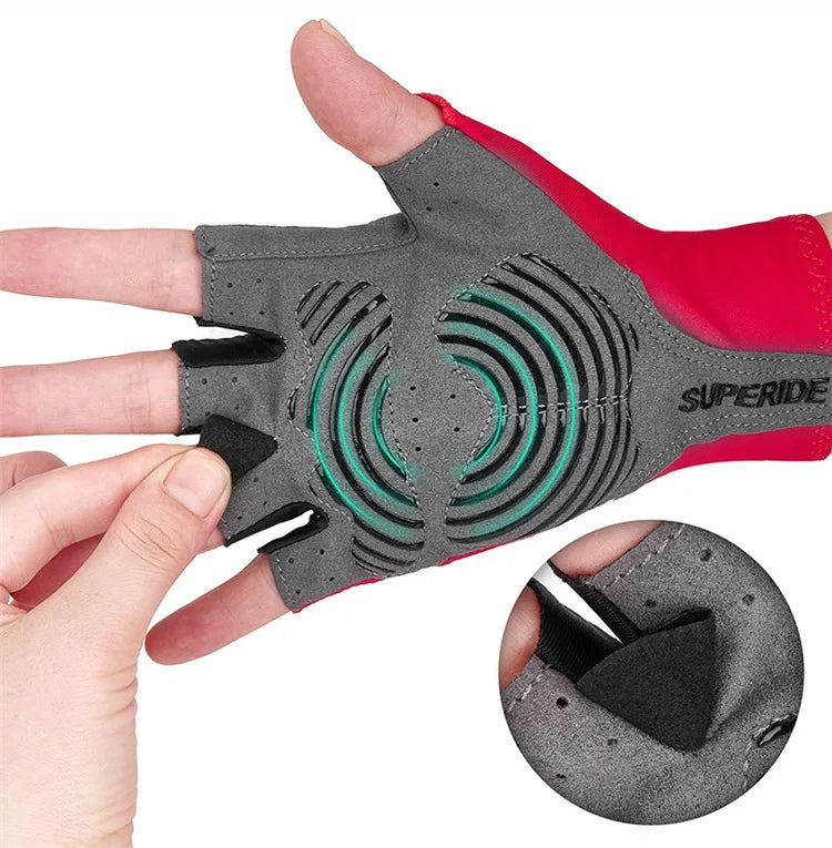 Half Finger Cycling Gloves - Padded, Anti-Sweat, Breathable, 6 Colors, S-XL