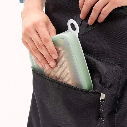 Portable Silicone Lunch Box  Sandwich & Snack Container deideas