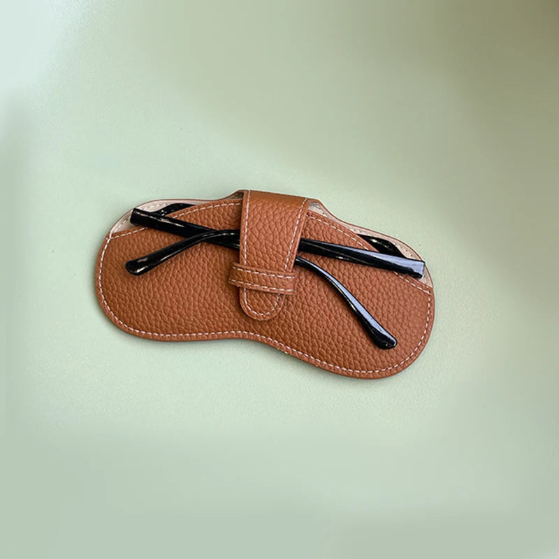 LuxeGuard Elegant and Sophisticated Leather Glasses Case