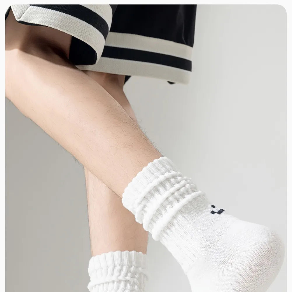 Calcetines de Algodón – Mezcla Suave, Caña Media, Talla 35-44, 5 Colores, Unisex