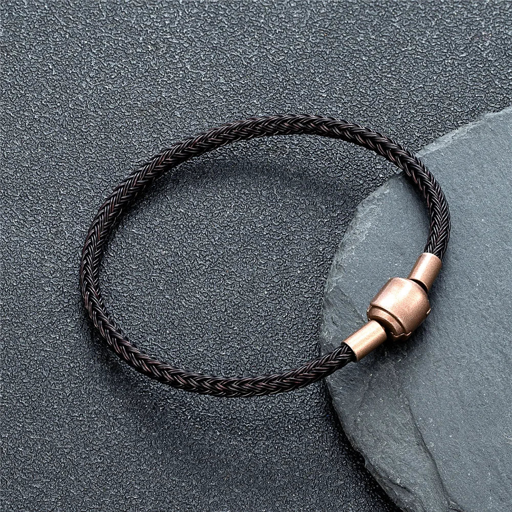 Precision Steel Cable Bracelet - Engineered Minimalist Wearable for Tech Enthusiasts