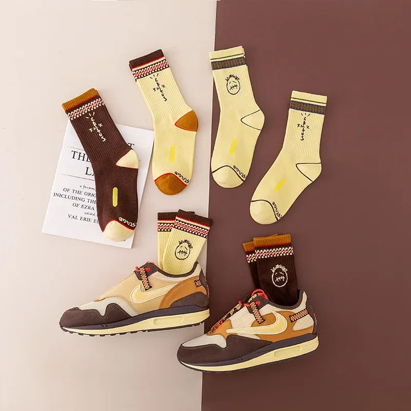 Bandana Graphic Crew Socks Cotton Blend, Unisex 36-43