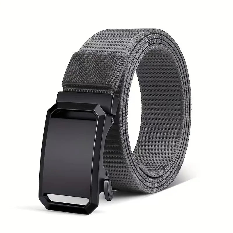 Cinturón Táctico de Lona - Hebilla Automática, 3.8cm, 125cm, 6 Colores, Unisex