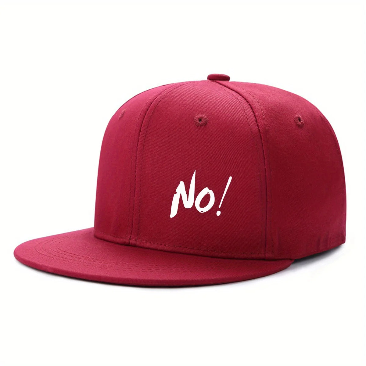 NO Logo Baseball Cap - Minimalist Flat Brim Urban Street Hat Unisex