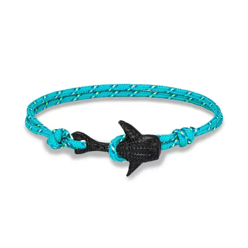 Ocean Lover Bracelet Black Whale Multilayer Rope deideas