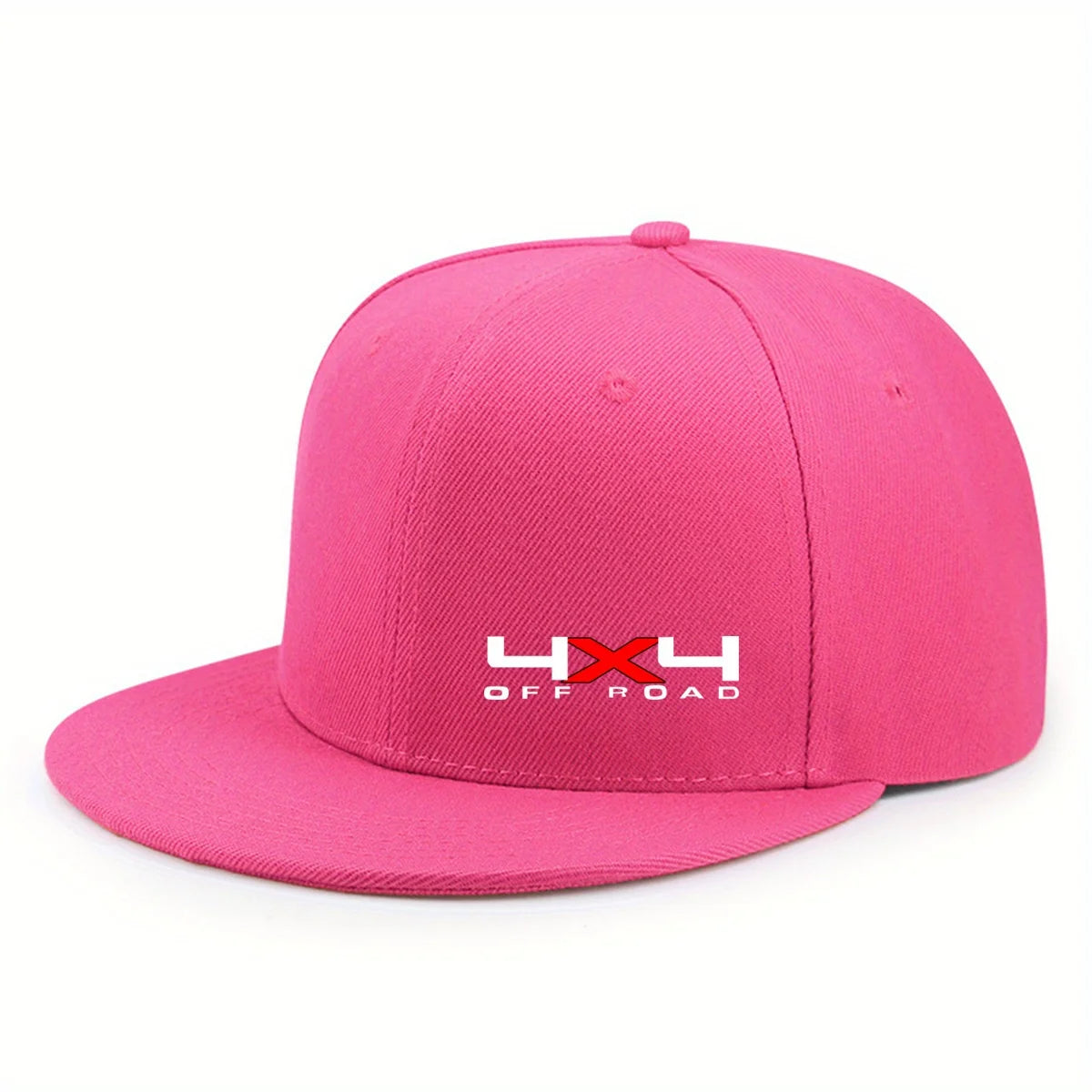 Solid Color Snapback Hat - Adjustable Flat Brim Hip-Hop Trucker Cap Unisex