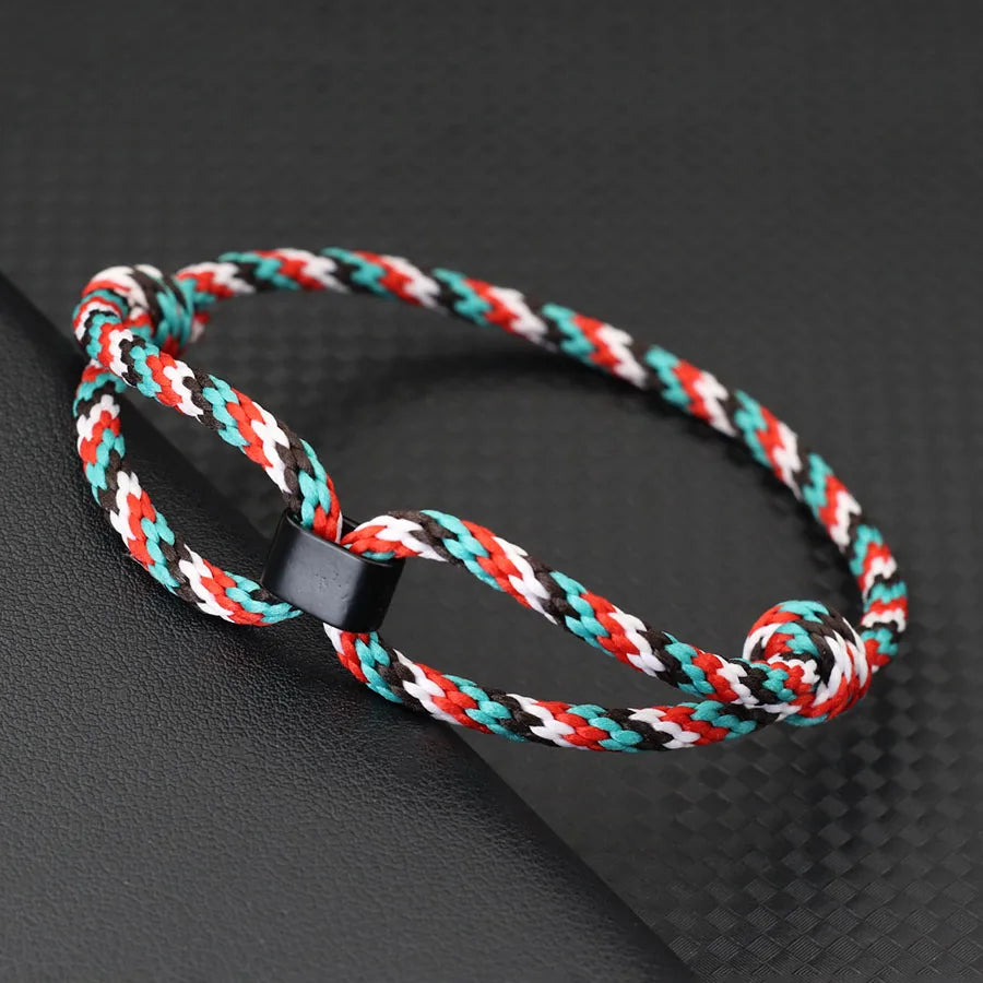 6 Colors Handmade Ethnic Rope Bracelet For Men Women Adjustable Outdoor Sports Motorcycle Accessories Homme Pulsera Cuerda Joias deideas