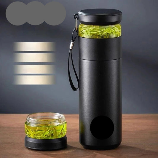 Thermal Travel Mug 316 Stainless Steel, Ceramic Inner, Tea & Coffee Infuser, Foam-Insulated