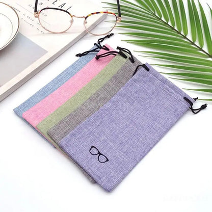 Bolsa de lino con cordón 18x9cm - Joyería y Embalaje de Regalo, 7 Colores