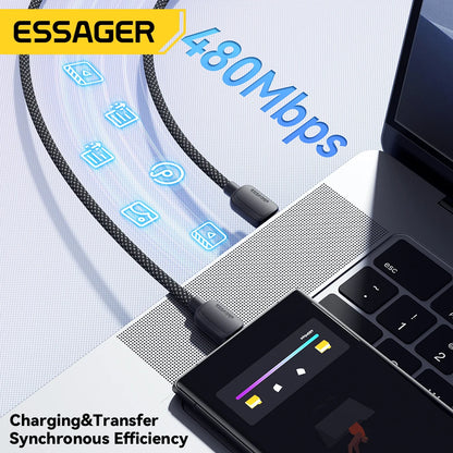 USB-C to USB-C Cable 100W - 5A Fast Charging, Braided