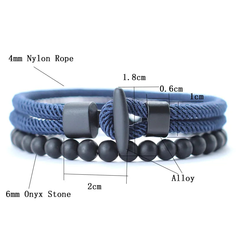 Pulsera de cuerda para hombre pirata