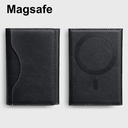 MagSafe PU Leather Card Holder – Magnetic Wallet for iPhone 12 to 17 Pro Max