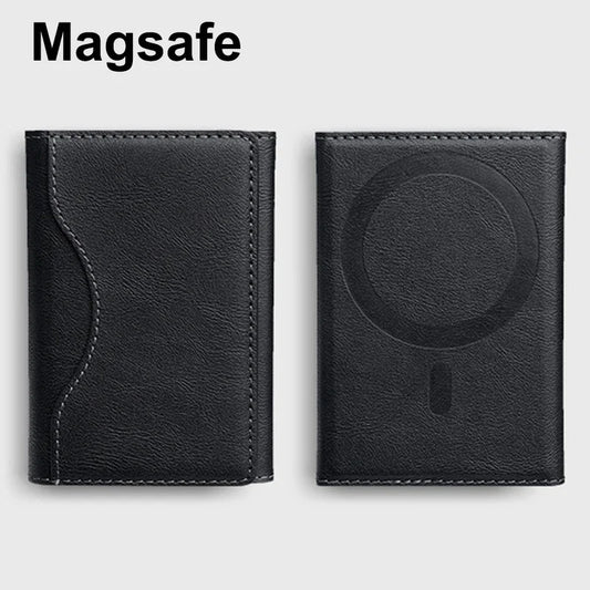 MagSafe PU Leather Card Holder – Magnetic Wallet for iPhone 12 to 17 Pro Max