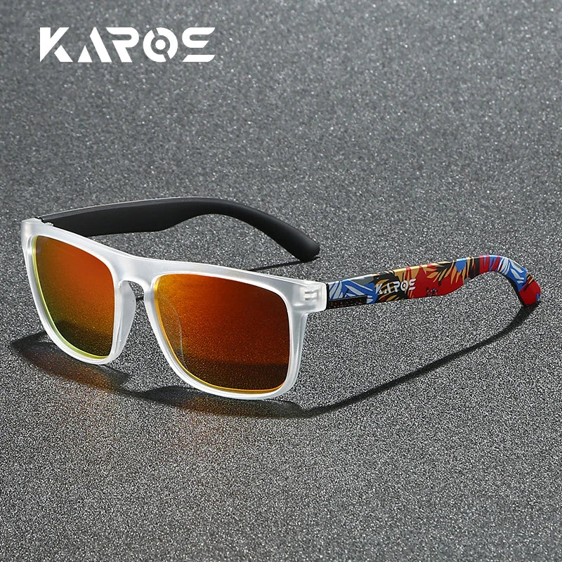 Gafas de sol deportivas polarizadas con estampado de camuflaje - UV400, lente TAC, 63 mm, 10 diseños
