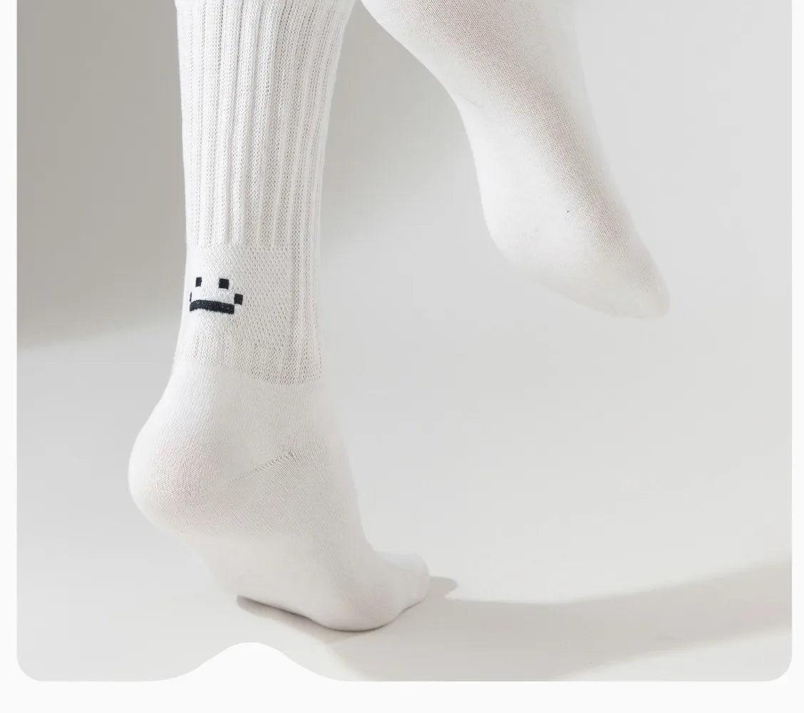 Calcetines de Algodón – Mezcla Suave, Caña Media, Talla 35-44, 5 Colores, Unisex