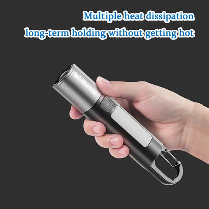 Waterproof USB Rechargeable LED Flashlight with Bicycle Stand