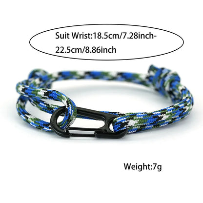 Military Paracord Bracelet for Men – Tactical Rope Wristband, 5 Colors