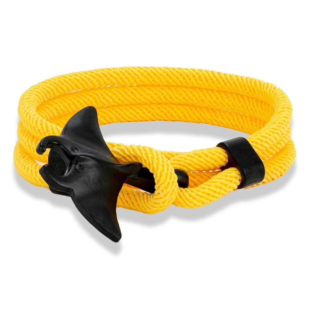 Manta Ray Rope Bracelet Ocean-Inspired Multilayer Design deideas