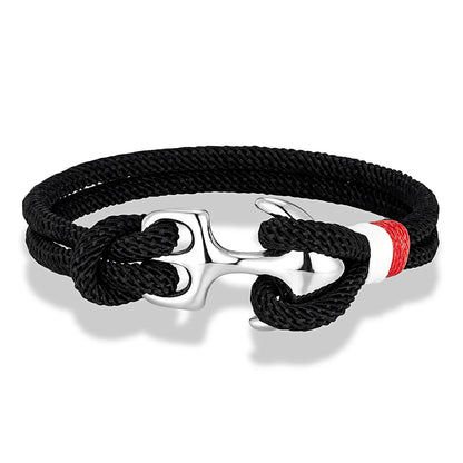 Nautical Survival Bracelet  Dual Rope with Stainless Steel Anchor