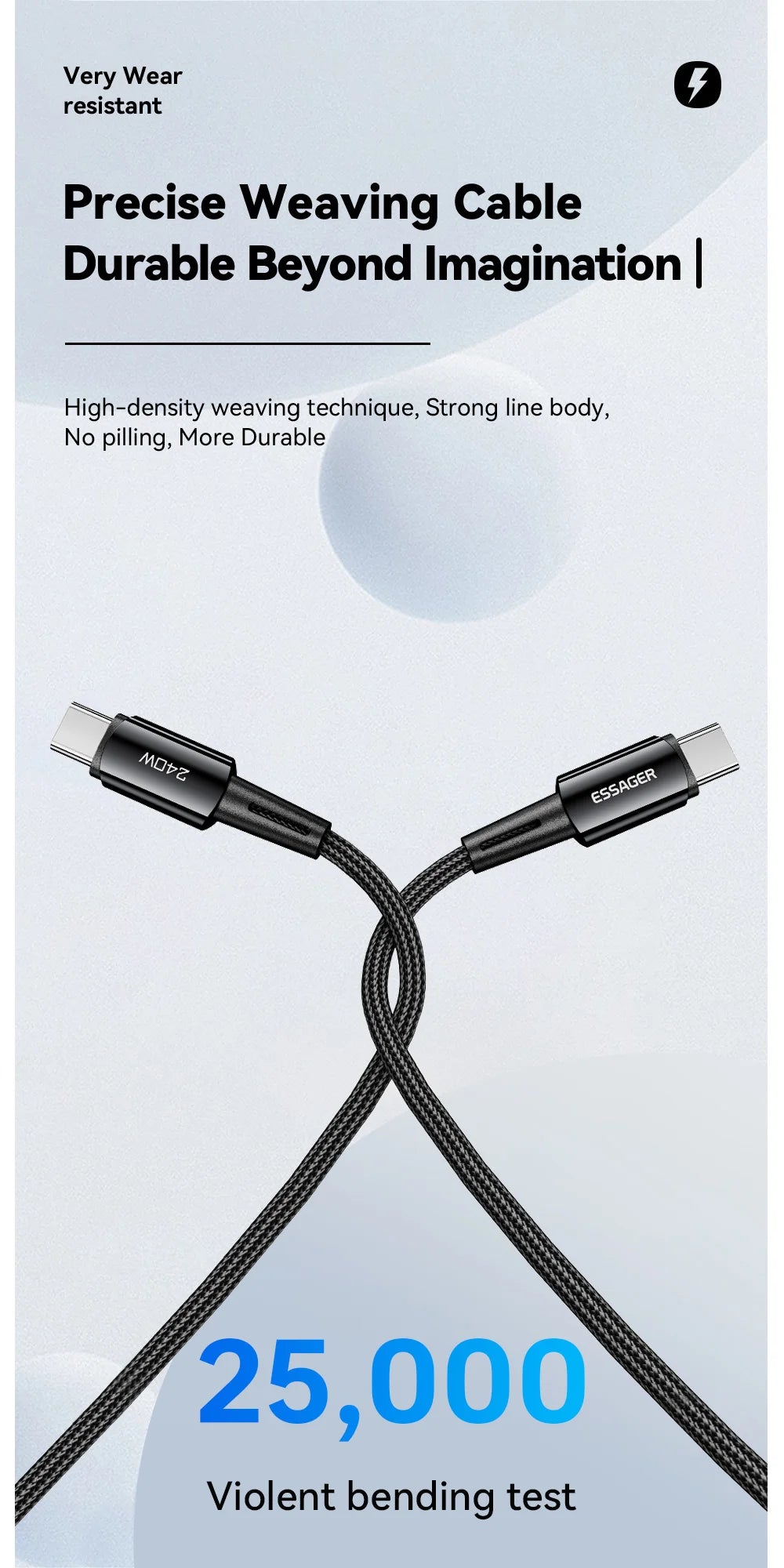 USB-C to USB-C Cable 240W - Ultra Fast Charging Cable 6A PD | Gaming Laptops & High-Power Devices