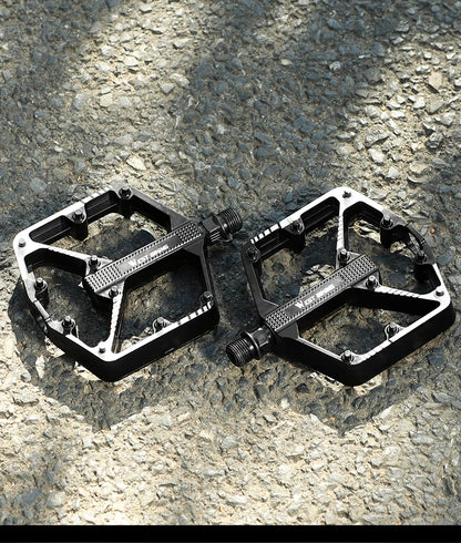 Aluminum Alloy Bicycle Pedals - DU Bearings, Anti-Slip, 12.6x10.3cm, 400g/pair