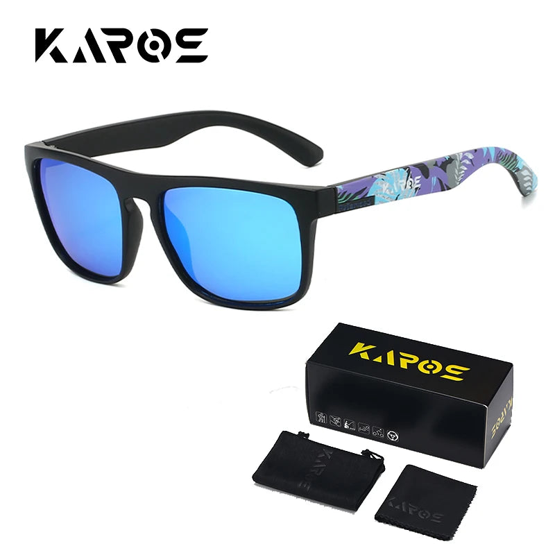 Gafas de sol deportivas polarizadas de camuflaje - UV400, lente TAC, 63 mm, estuche incluido, 10 diseños