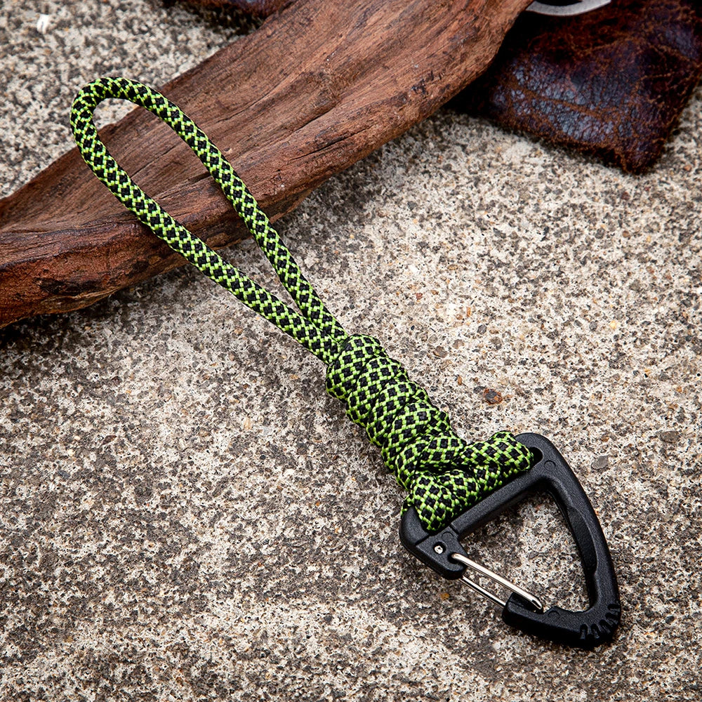 Heavy-duty paracord keychain, wrist accessory and safety backpack