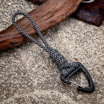 Heavy-duty paracord keychain, wrist accessory and safety backpack