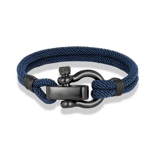 Outdoor Rescue Bracelet Durable Rope & Steel Shackle Buckle