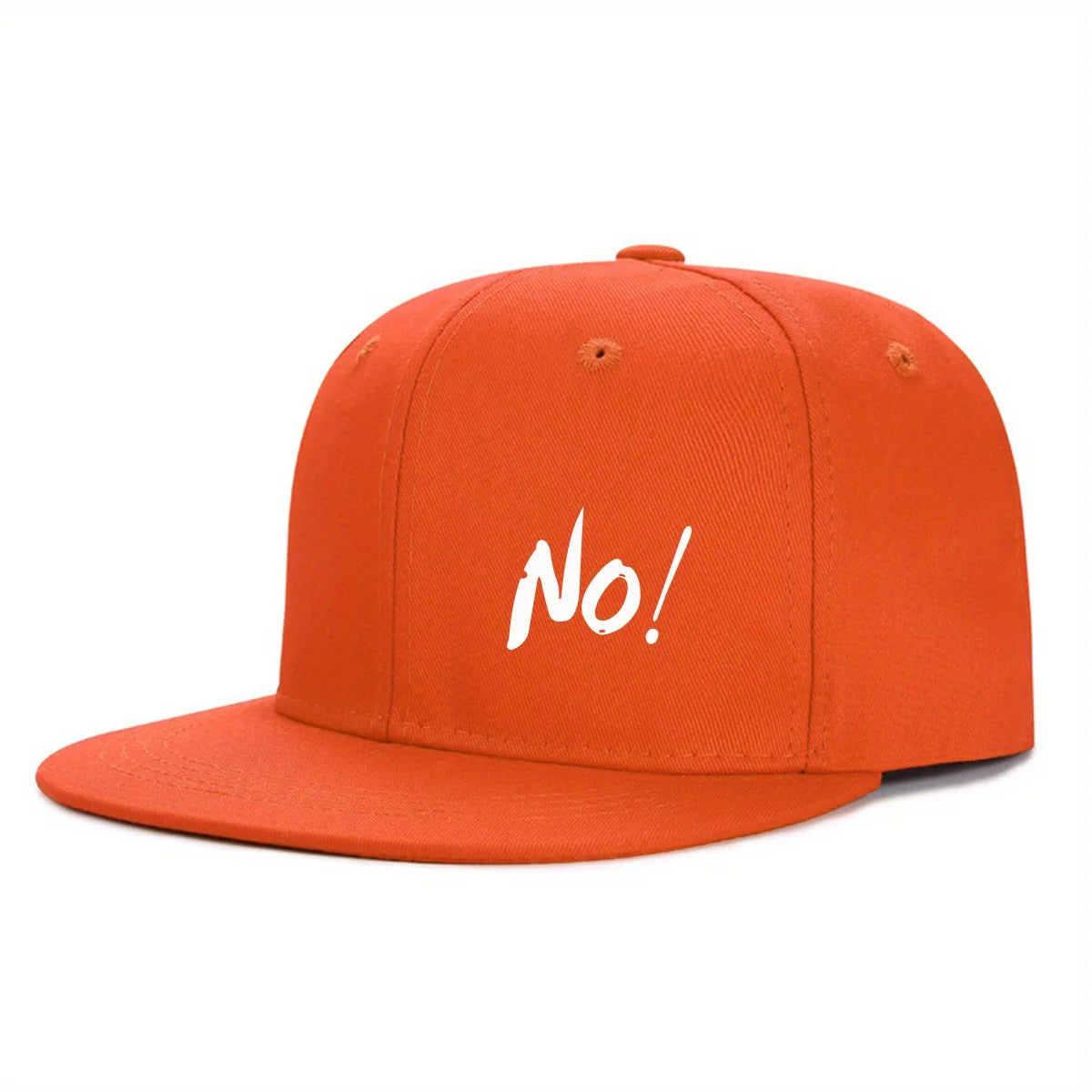 NO Logo Baseball Cap - Minimalist Flat Brim Urban Street Hat Unisex