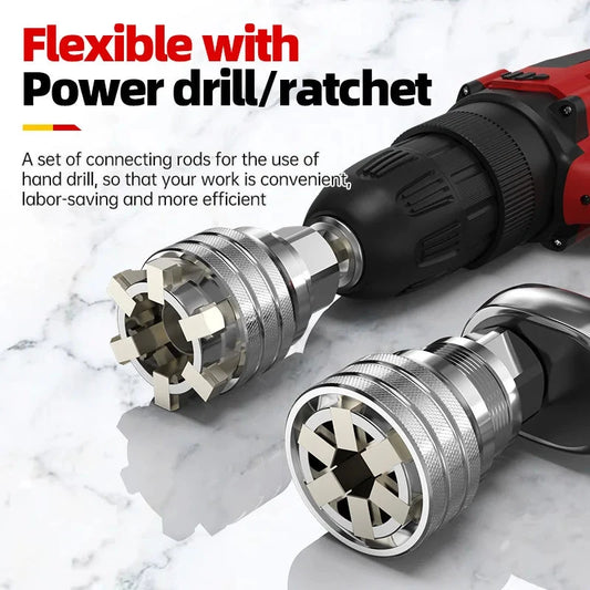 Drill Bit Adapter Adjustable 3/8-3/4 inches 10mm to 19mm Multifunctional Wrench Tool deideas