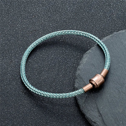 Precision Steel Cable Bracelet - Engineered Minimalist Wearable for Tech Enthusiasts