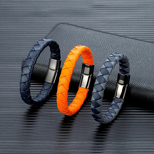 Urban Flame Leather Bracelet