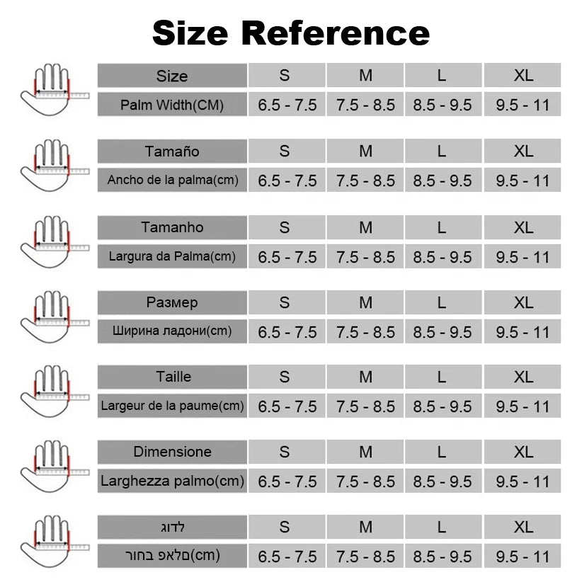 Full Finger Cycling Gloves - Padded, Breathable, Touchscreen, 6 Colors, S-XL