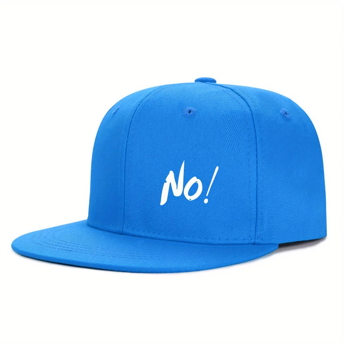 NO Logo Baseball Cap - Minimalist Flat Brim Urban Street Hat Unisex