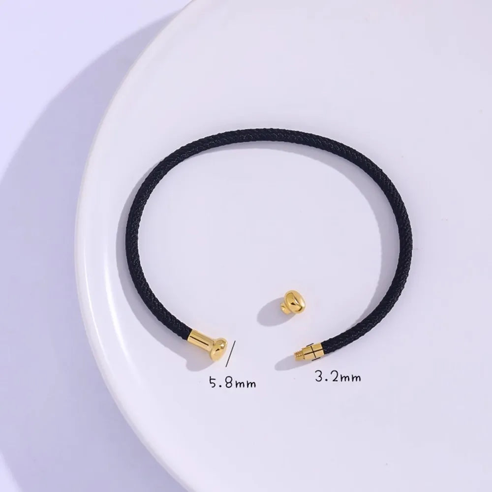 Brazalete de cobre chapado en oro - Abierto, 58-60 mm